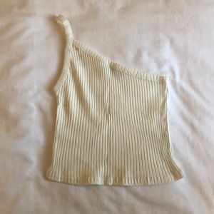 Zara Cropped Tank One Shoulder S